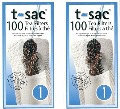 T-Sac Tea Filter Bags, Disposable Tea Infuser, Number 1-Size, 1-Cup Capacity, Set of 200