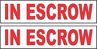 2-6x24 in Escrow Real Estate Rider Sign Red