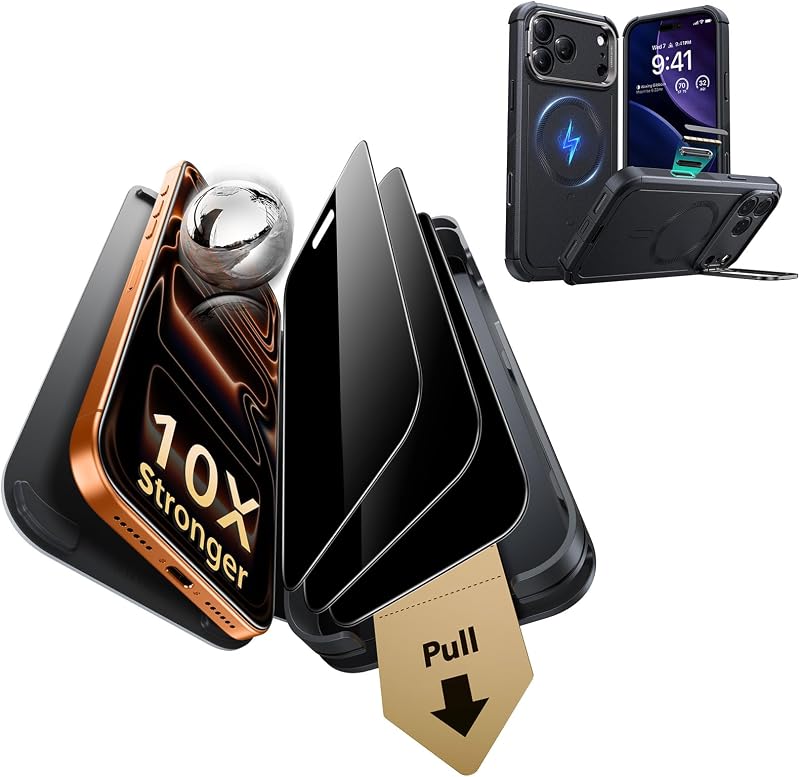 ESR para iPhone 17 Pro Protector de pantalla de privacidad con protector de lente de cámara