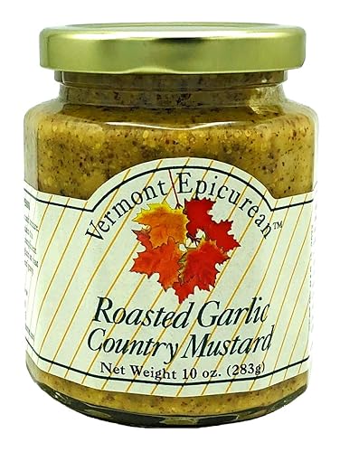 Vermont Epicurean Mostaza de ajo asado - 10 onzas (paquete de 3)