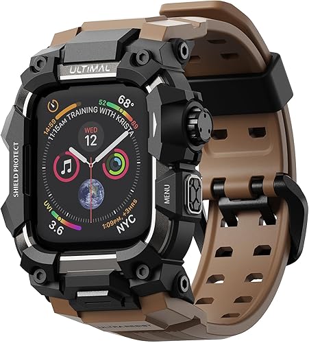 Miniatura 16 de ULTIMAL - Funda resistente con correa para Apple Watch 49mm, compatible con Apple Watch Ultra 3/2/1, cubierta protectora a prueba de golpes de grado