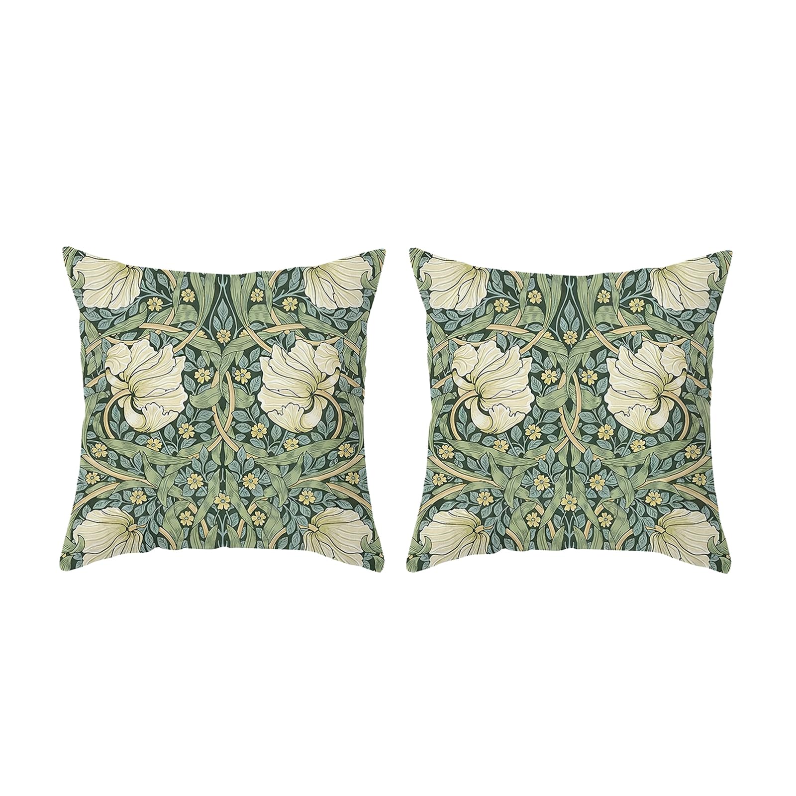 ALCXAZS William Morris Pillow Covers 18x18 Premium Chinoiserie Pillow Cover Set Of 2 Cozy Bedroom Decor Neat Breathable Look, Type B, 45 * 45cm
