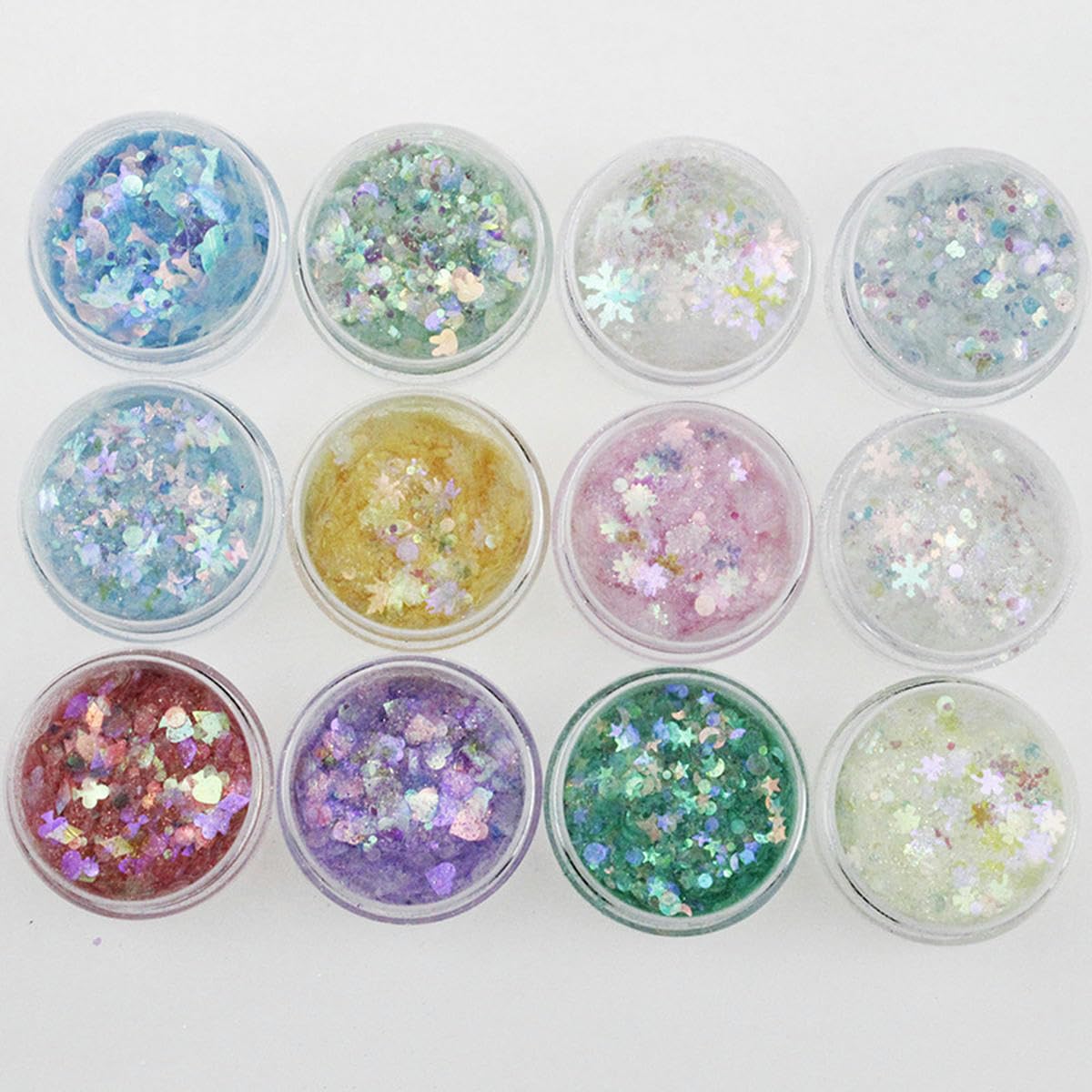 10ml/Vaso Nail Flakies Paillettes Star Moon Fiocco di neve Forme Paillette Polish Strumento Decor Manicure Fai da te Nail Art Decorazione-giallo-500g