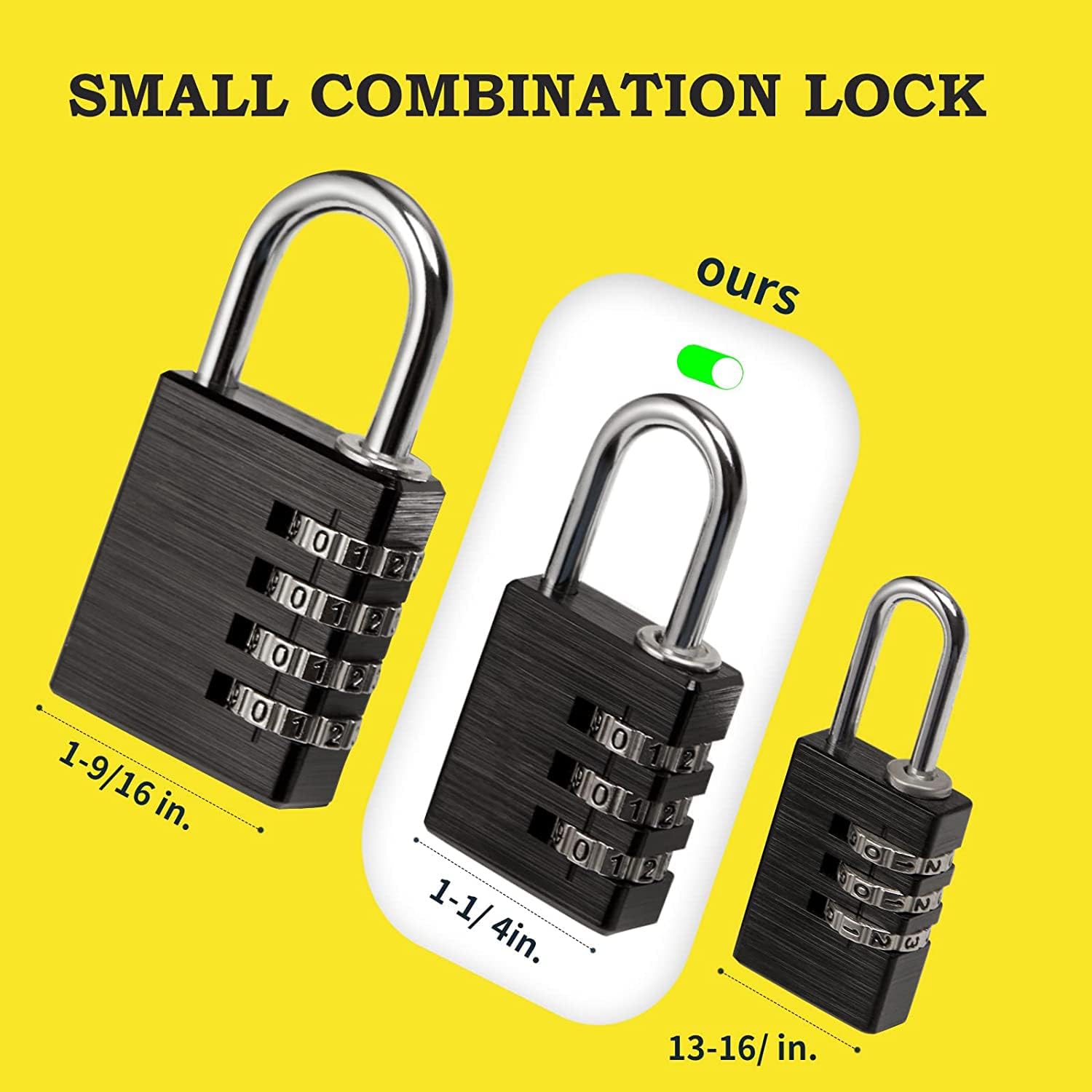 12 Pack Small Combination Lock，3 Digit Small Combo Lock for Locker,Luggage,Backpack,Suitcase - - 