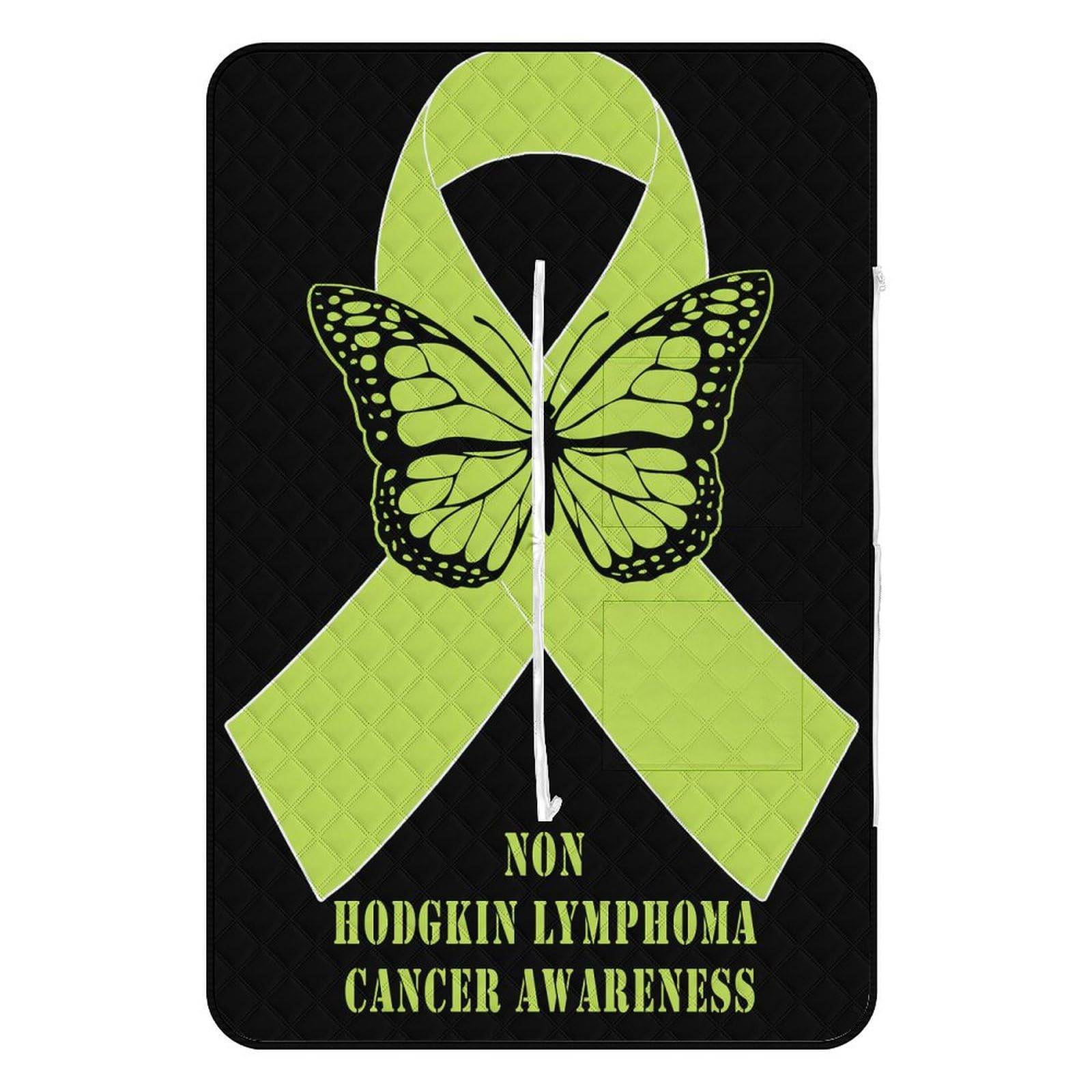 generic Non Hodgkin Lymphoma Cancer Awareness 1 Picnic Blankets,Portable Waterproof Foldable Picnic Mat,Sandproof Outdoor Mat for Park Picnic Blanket Accessories for Adults