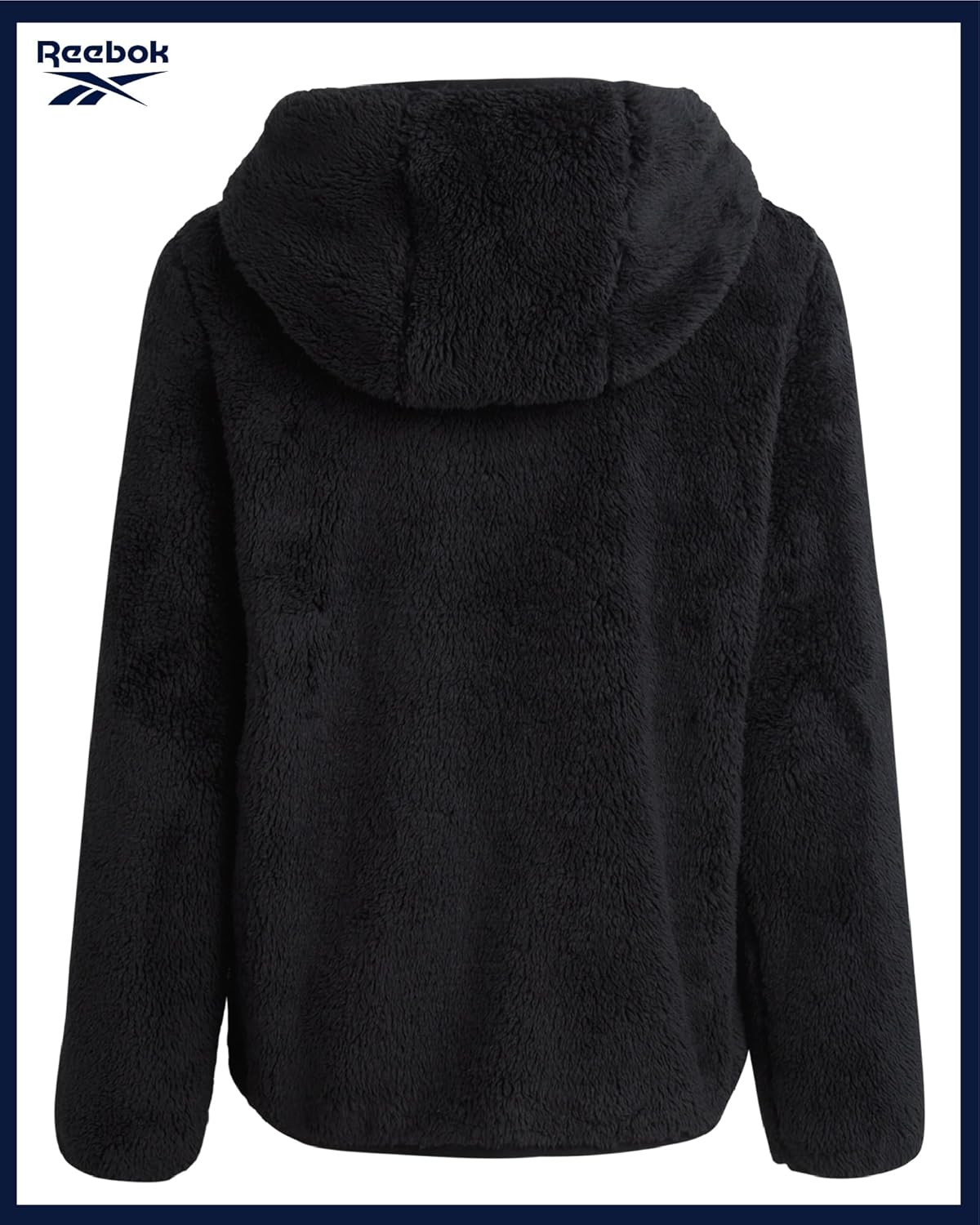 Reebok Girls Fleece Jacket - Full Zip Soft Sherpa Faux Fur Coat Hooded Winter Jacket - Warm Teddy Coat for Girls - Image 6