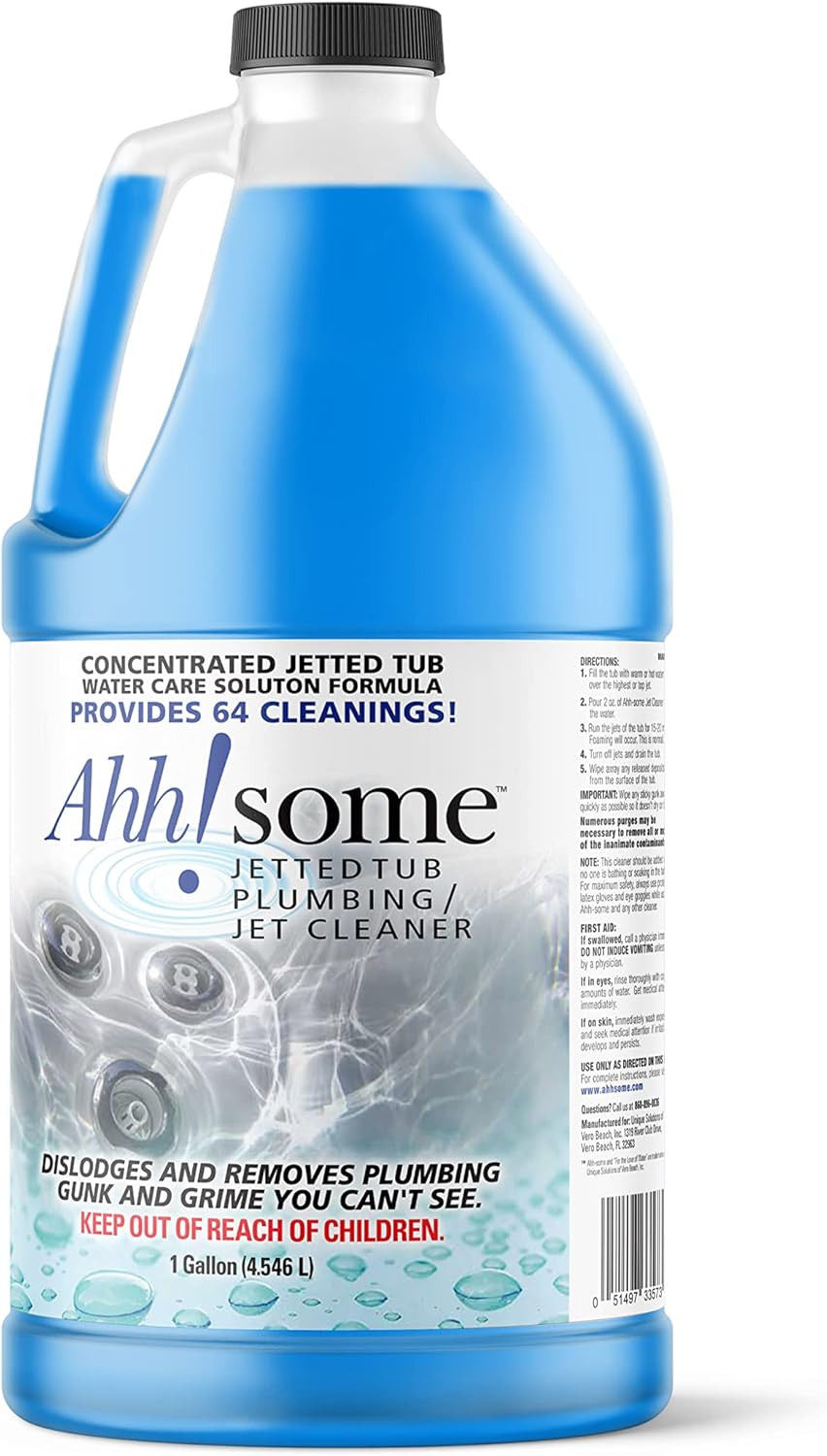 AhhSome Jetted Bathtub Cleaner 64 Cleanings per Gallon, Most