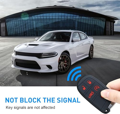 Miniatura 5 de Funda para llavero para Dodge Accessories de 5 botones para Dodge Charger Challenger Dart Durango Journey de repuesto de control remoto de 3, 4, 5