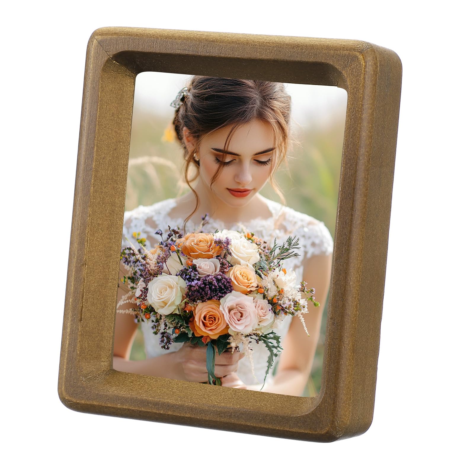 Cadre photo bois miniature cadre de table noyer mini cadre mural de bureau