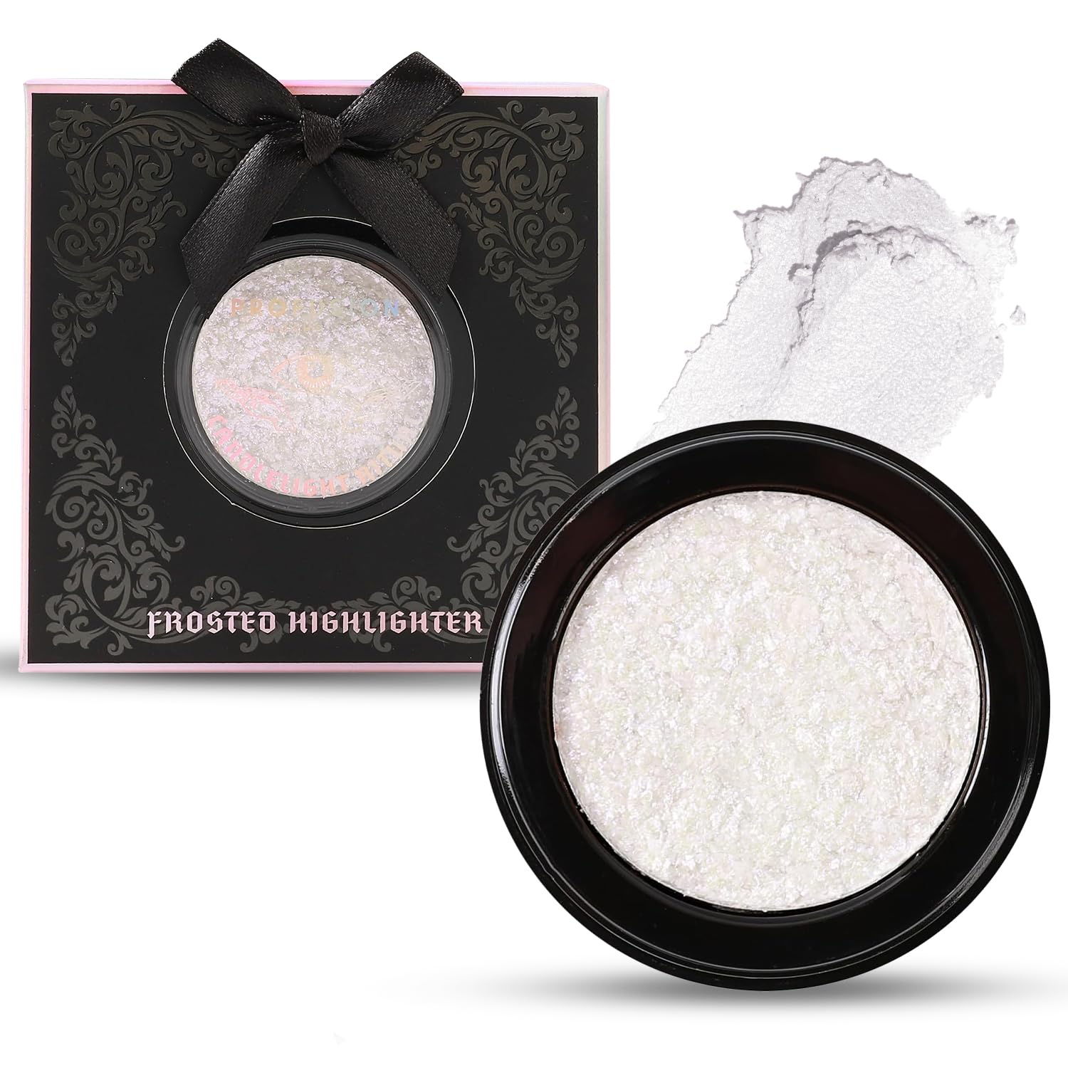 Profusion Cosmetics Rituals Candlelight Frosted Highlighter, Achieve Radiant Skin with Premium Highlighter, Ultra Reflective and Shimmery Makeup kit with Long Wearing, Buildable Coverage, Full Moon