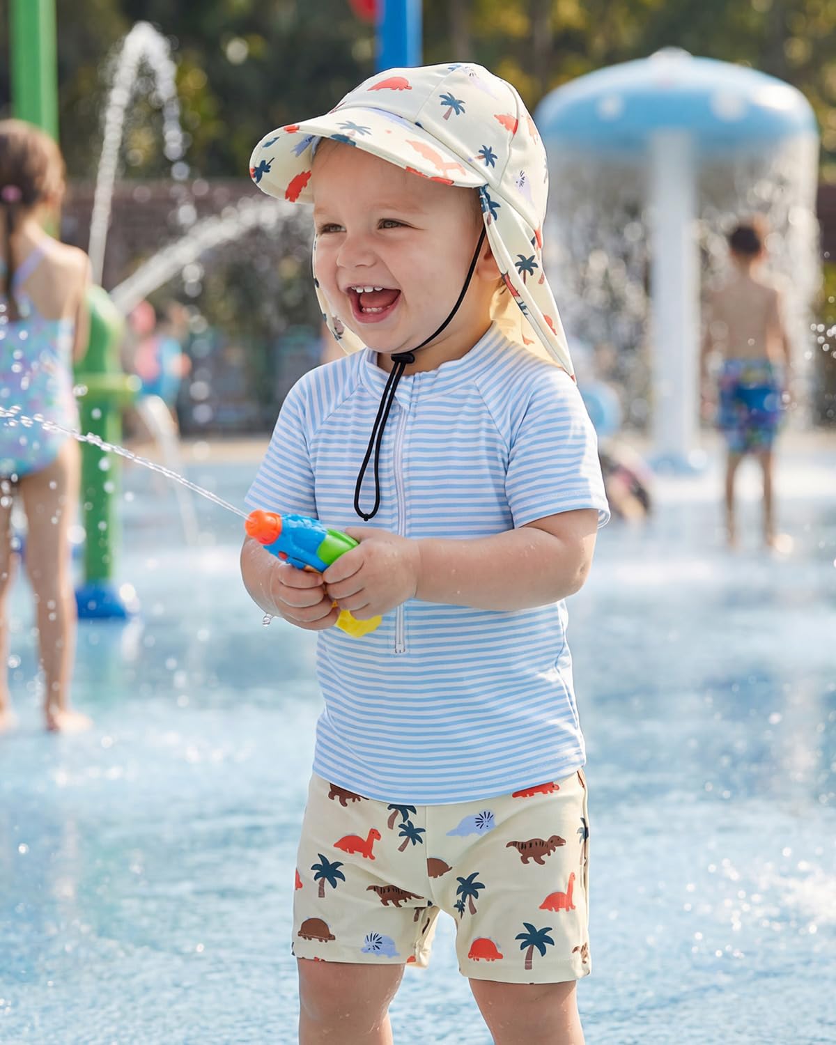 WYTbaby Costume da bagno per bambini, a due pezzi, a maniche corte, per il nuoto, da 3 mesi, 3 anni