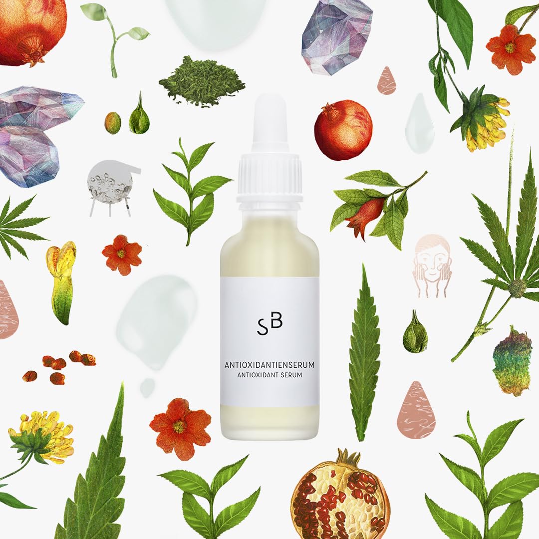 Studio Botanic Antioxidantienserum – antioxidative Gesichtspflege mit BIO-Granatapfel und Grüner Tee Extrakt – 30 ml Pipettenglasflasche – 100% Rein Natürlich – Zertifizierte Vegane Naturkosmetik