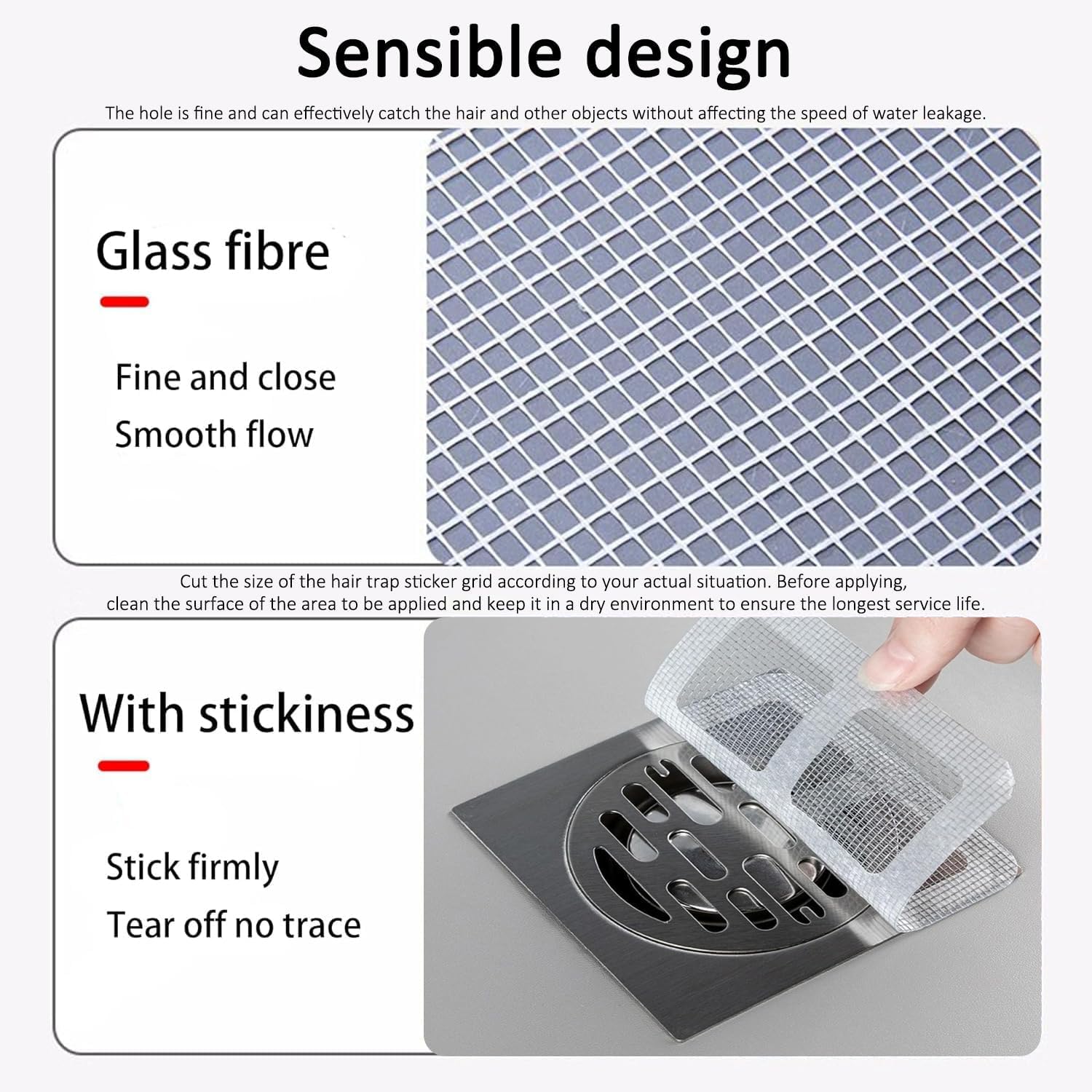 100 Filtri Scarico Usa E Getta - Antiopstruzione Per Doccia, Lavabo, Cucina, Cattura Capelli - Foto 5