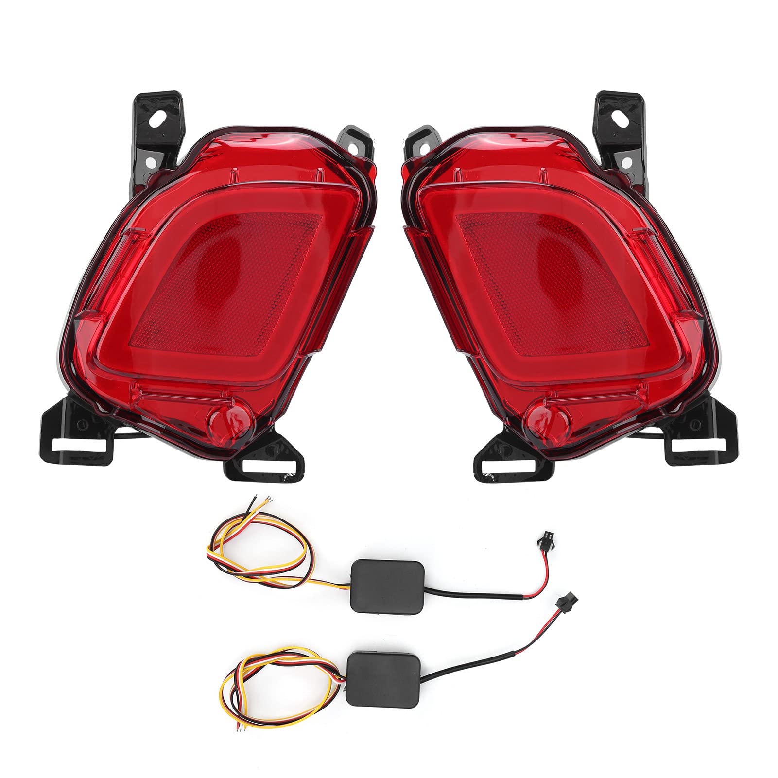 Chrees Marcador de Posición de Luz Trasera Luz Trasera Lámpara de Freno LED Lente Roja IP67 12V Par Lámpara de Señal de de Repuesto con Carcasa de Enfriamiento para H
