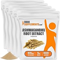 Vista 8 de Extracto de Ashwagandha, natural alivio del estrés, Bulksupplements, 1