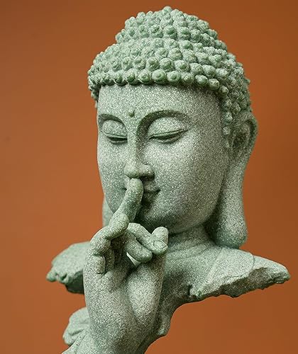 Miniatura 5 de livelyfish Estatua de Buda meditante, estatuas de jardín zen, piedra arenisca, pensador, escultura de Buda para pecera, acuario, decoración del