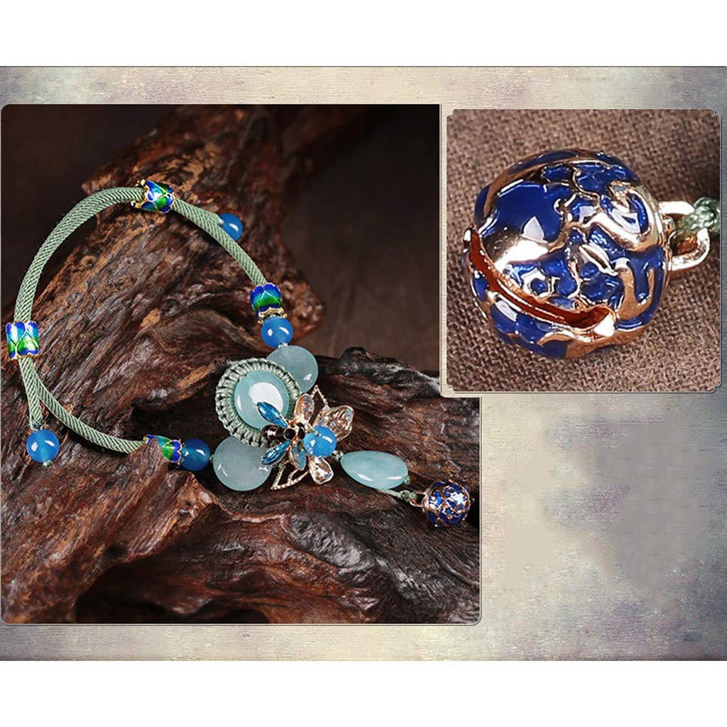 LNNSHX Bracciali con cavigliera Estiva squisita con cavigliera a Campana da Donna, retrò Intrecciata a Mano (Lunghezza Regolabile).