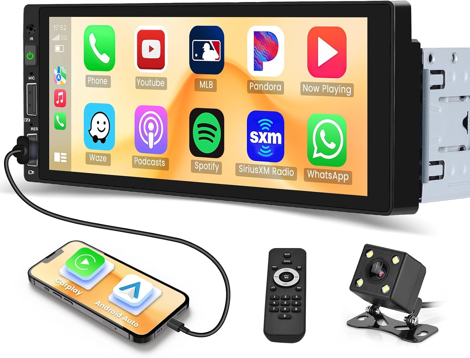 Hikity Radio para Auto 6.9" Pantalla Táctil Bluetooth