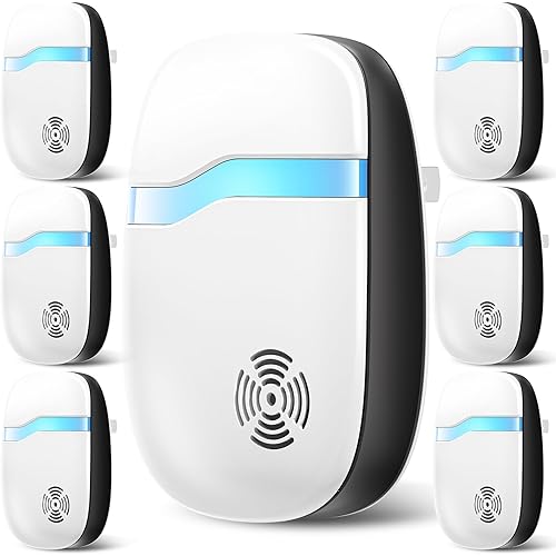 (2026 Upgraded) Ultrasonic Mouse & Pest Indoor Repeller - Stronger Driving Force, Repellent for Rats, Mice, Roaches, Ants, Spiders, Bugs, Plug-in Control Device, Silent for Home (6 Pack)