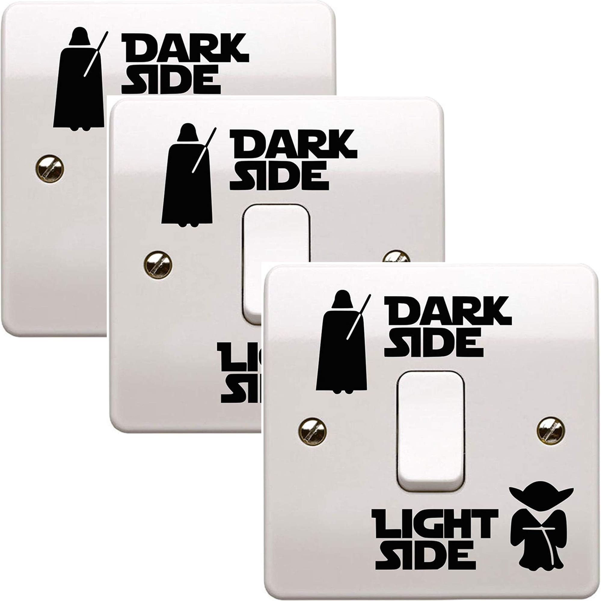 Dark Side Light Side Light Switch Vinyl Decal Sticker UK Made (3)