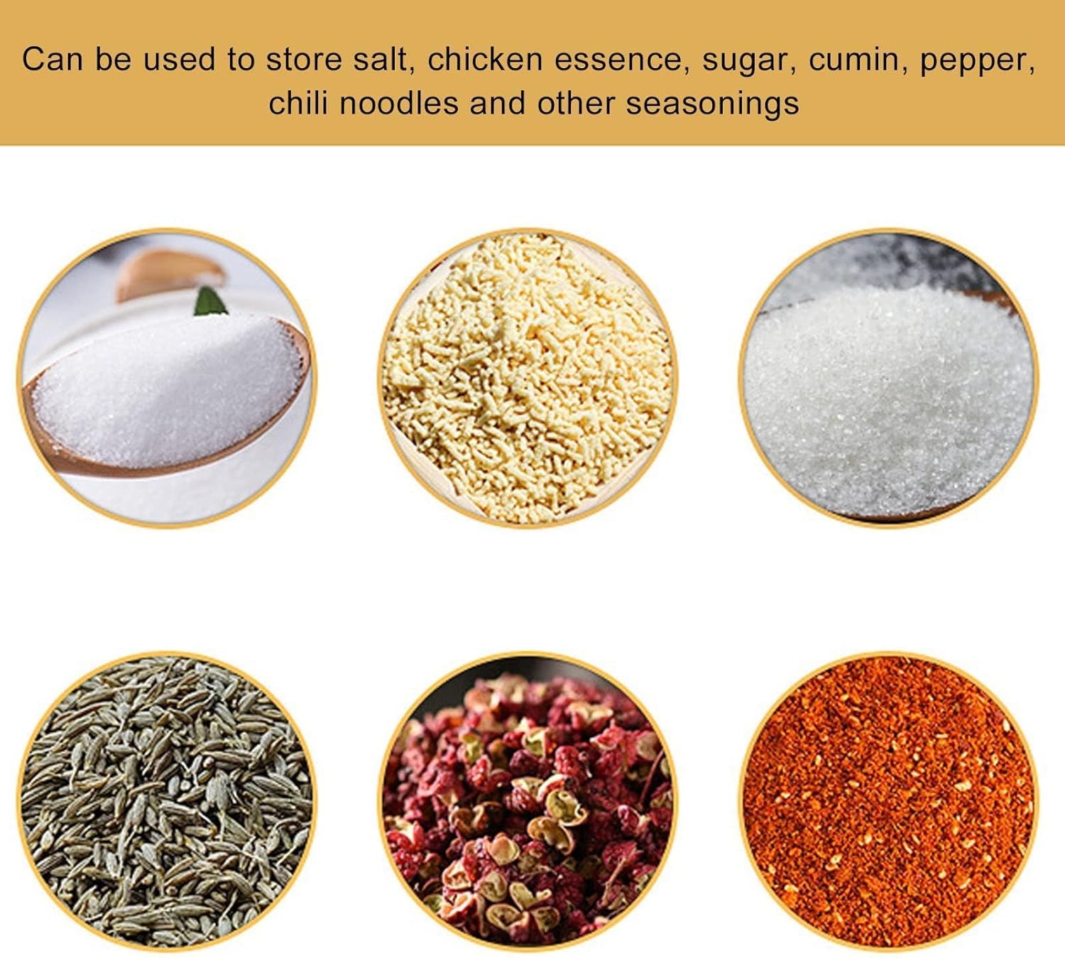 Cyrank Sugar Bowl Set, Stainless Steel Seasoning Containers Set Gold Spice Sugar Container with Spoon and Lid Salt Bowl Salt Container for Home(Rose Gold)