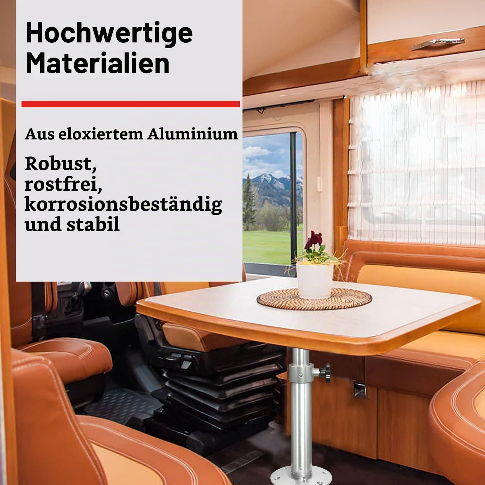 Wohnmobil Tischbeine (Höhe 460mm - 740mm) für Wohnmobil RV Camper Caravan