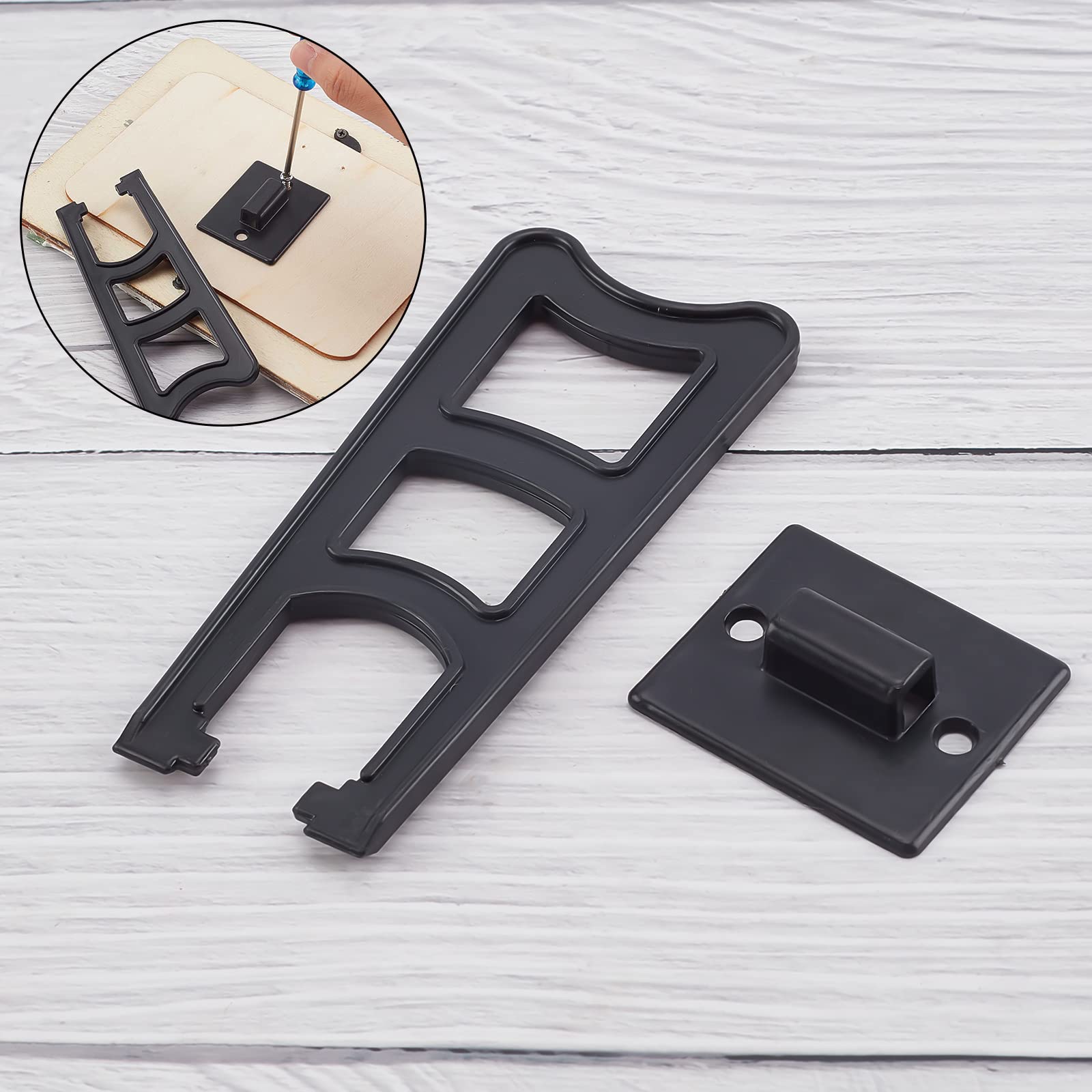 GORGECRAFT 2 Maten 10 Sets Fotolijst Schildersezel Terug Kartonnen Ezel Ruggen Ondersteuning Plastic Foto Display Stand Fotolijst Display Houder Craft DIY (zwart