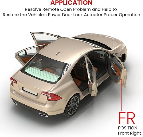 Miniatura 7 de SYERAL Actuador de cerradura de puerta 5K1837016E Pestillo de puerta lateral del pasajero delantero derecho compatible con Volkswagen Atlas Cross