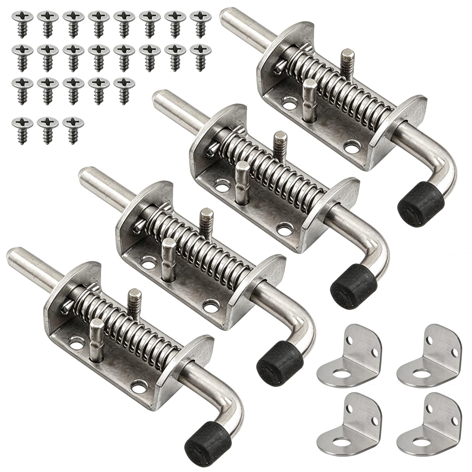 Boulons à Ressort BRGD Bloquer une Porte de Jardin face au Vent Fort 4 Pcs