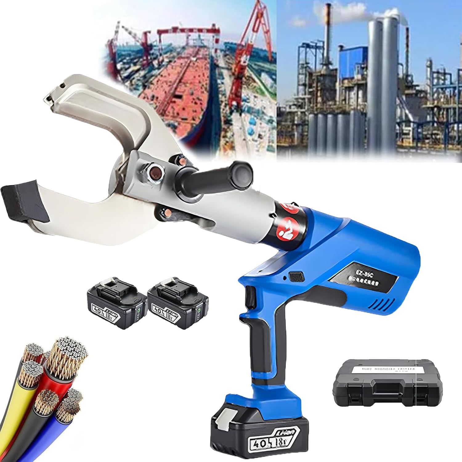 Cordless Cable Cutter 150KN-250KN Hydraulic Cable Shears, Cordless Hydraulic Cutting Tool, Cordless cable Cutter, Electric cable Scissors, Heavy Duty Wire cutter For Copper/Aluminum Cables