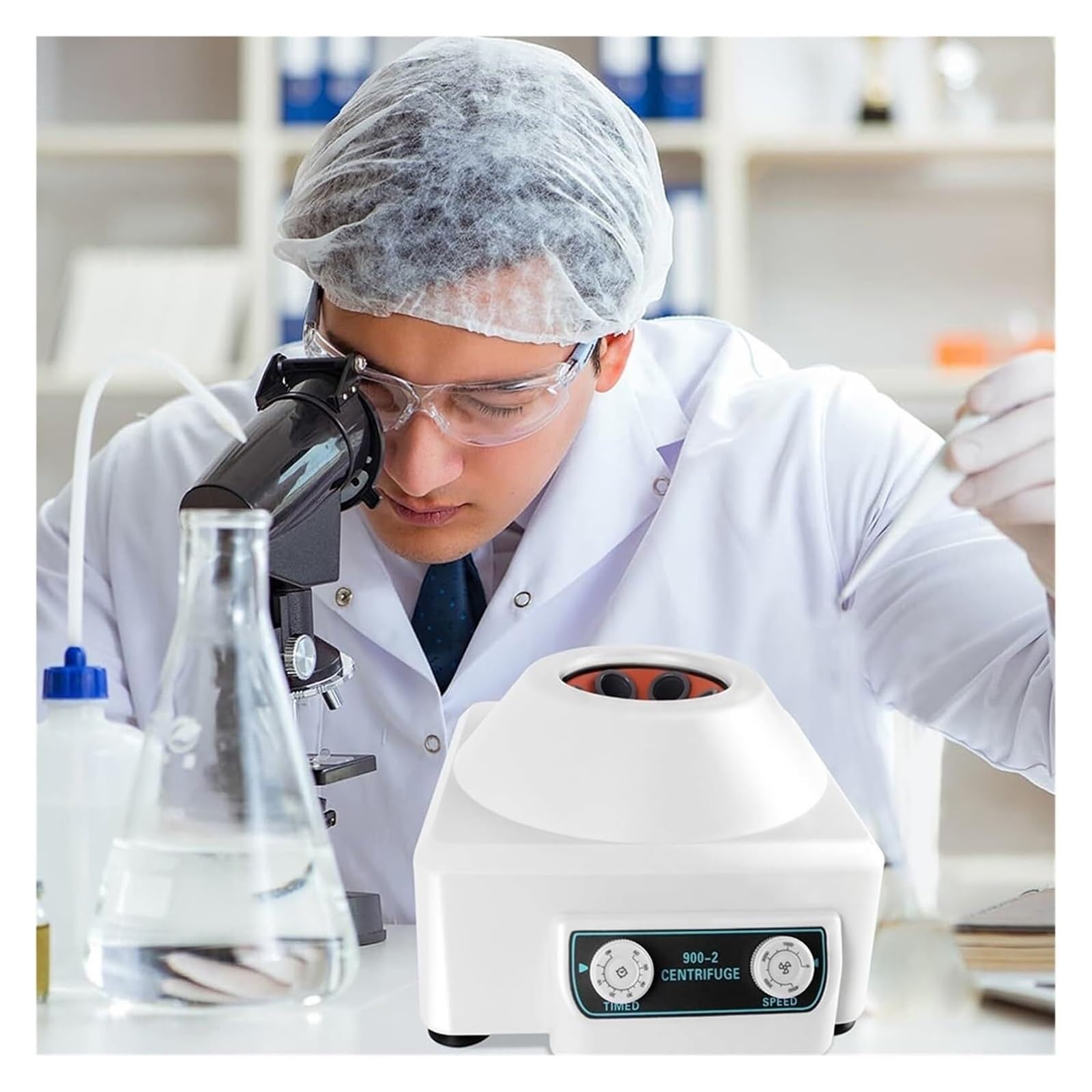 Wirówka laboratoryjna, Wirówka stołowa, Wirówka laboratoryjna do medycznej separacji osocza z 6 15 ml probówkami wirówki.