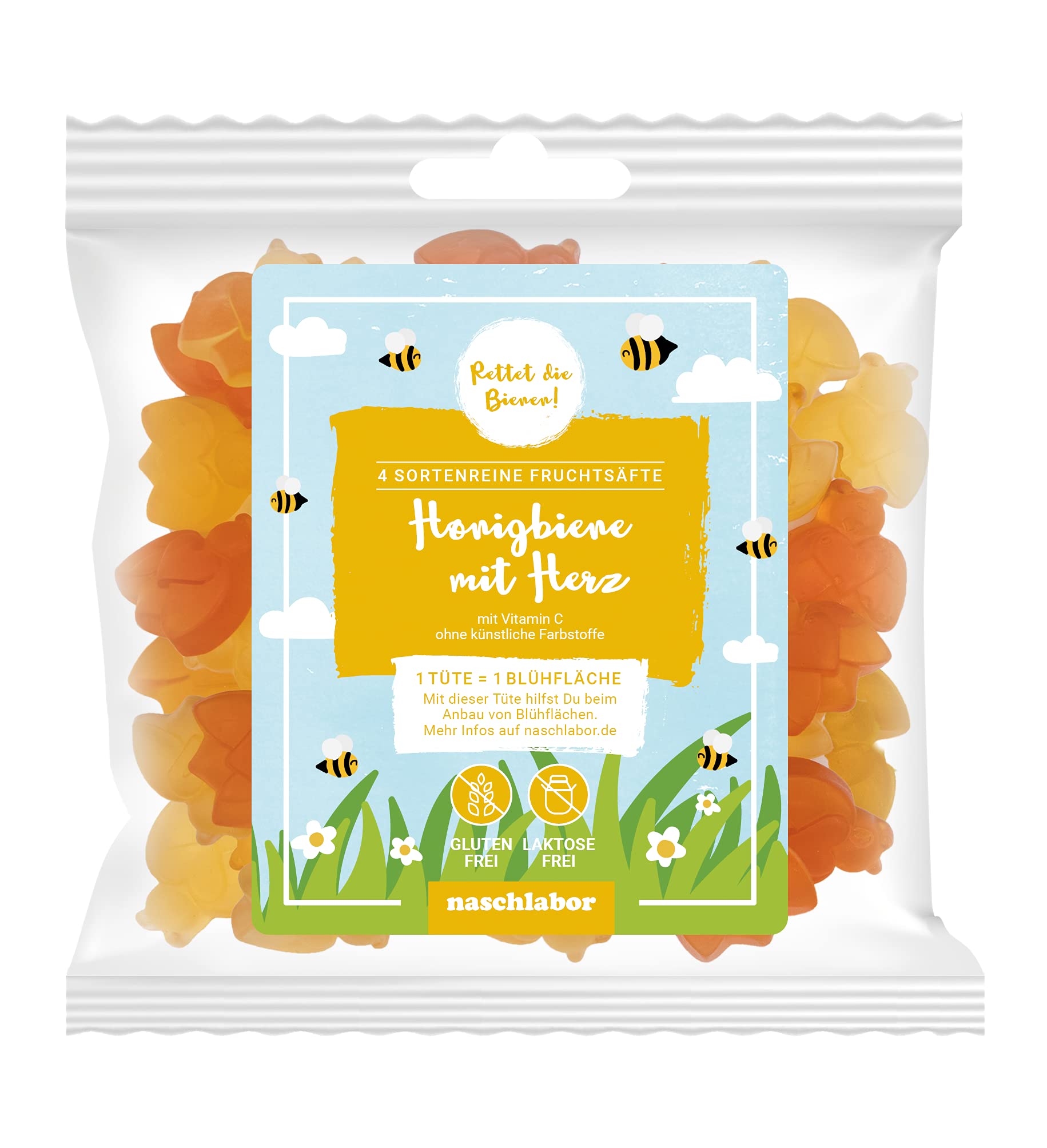 Honigbiene mit Herz Fruchtgummis Großverpackung 3,45kg (23 x 150g) - Premium Gummibärchen mit 20% Fruchtsaft - Nachhaltige Snacks für Büro, Konferenzraum, Empfang, Firmen & Mitarbeiter