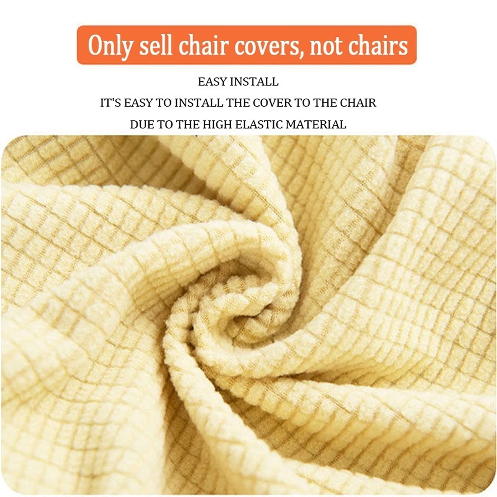 Coprisedia Elasticizzati 6 Pezzi - Fodere Per Sedie Con Schienale, Jacquard Lavabile - Foto 6