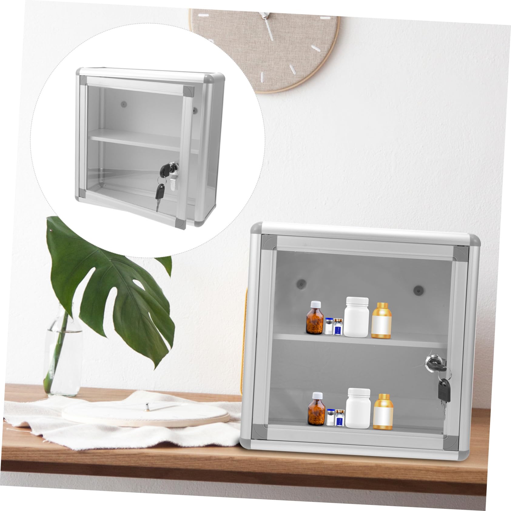Armadietto Porta Medicinali Da Parete Chiusura a Chiave, Contenitore Multi-strato Per Stoccaggio Di Medicina e Attrezzatura Medica, Grande Capacità Per Uso Domestico, Sport e Viaggi