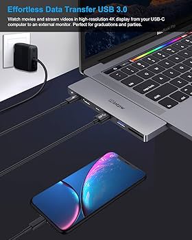 Amazon.com: USB C Hub Adapter for MacBook Pro Air M1 M2 M3