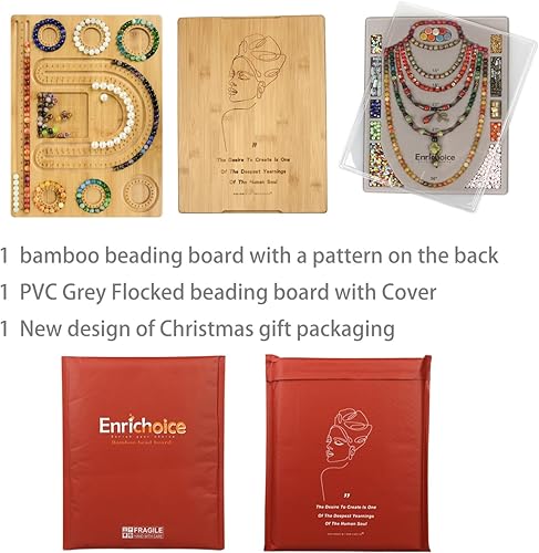 Miniatura 8 de ENRICHOICE Tablero combinado de bambú que rebordea para la pulsera del grano del tablero del diseño de la joyería de la estera