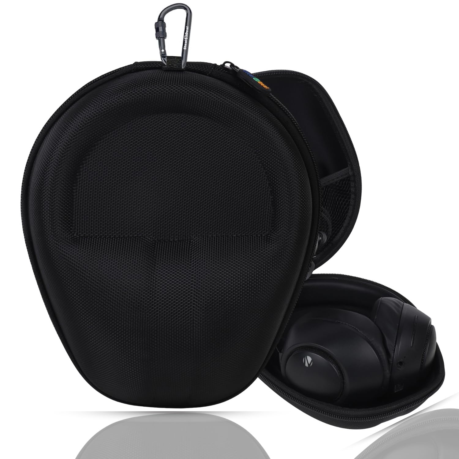 Stealodeal Hard Shell Headset Pouch Cover Headphone Case Box (Black,Pack of 1)
