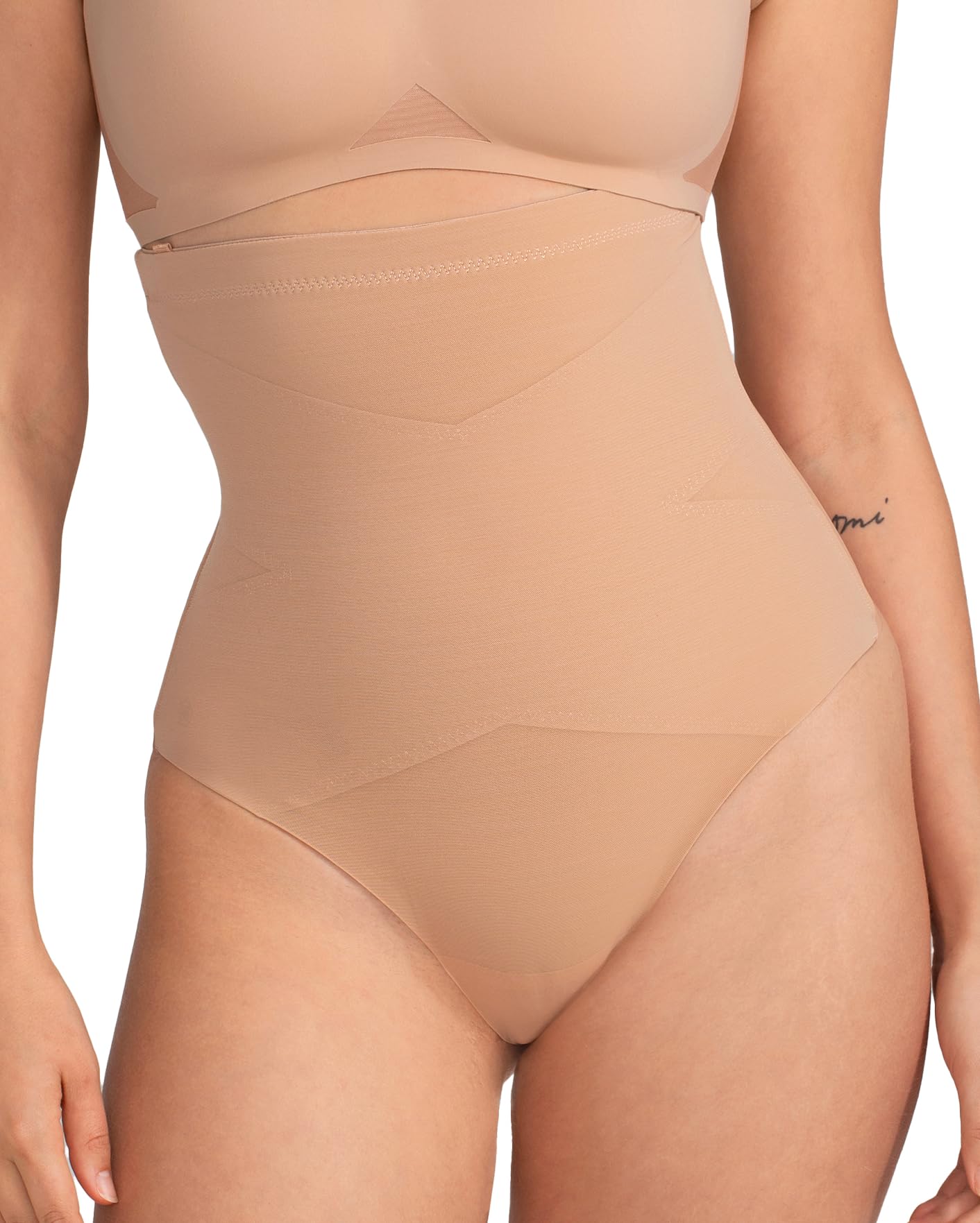 HONEYLOVE Shapewear for Women - SuperPower Thong - High Compression Tummy Control Underwear