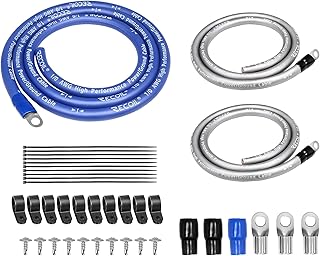 Recoil RBG3 True Spec 1/0 Gauge Wire Big 3 Amp Wiring Upgrade Kits for Car Audio Systems