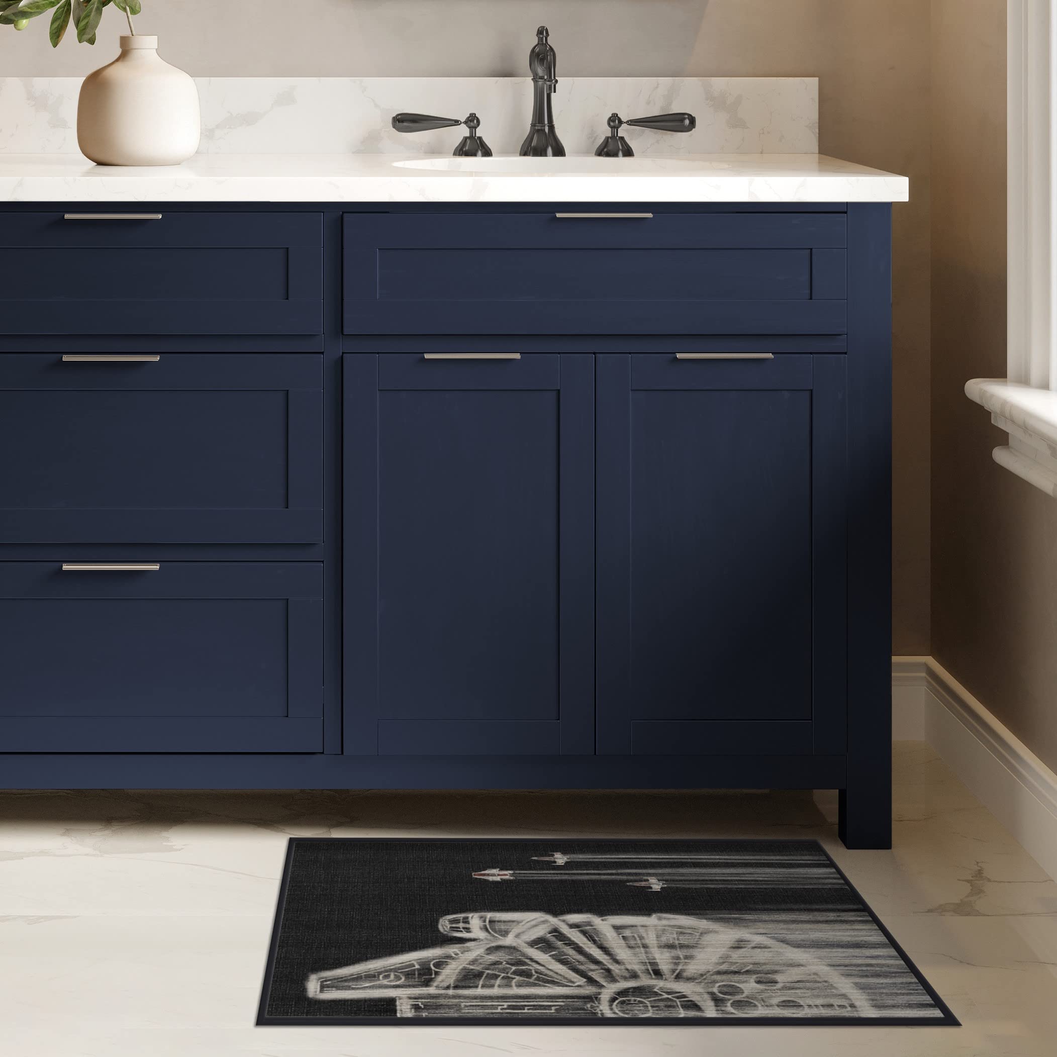 RUGGABLE x Star Wars Washable Area Rug – The Rebellion 2x3, Stain-Resistant, Non-Slip with Standard Pad – Small Machine Washable Rugs for Living Room, Bedroom, Hallway, Entryway & Bathroom