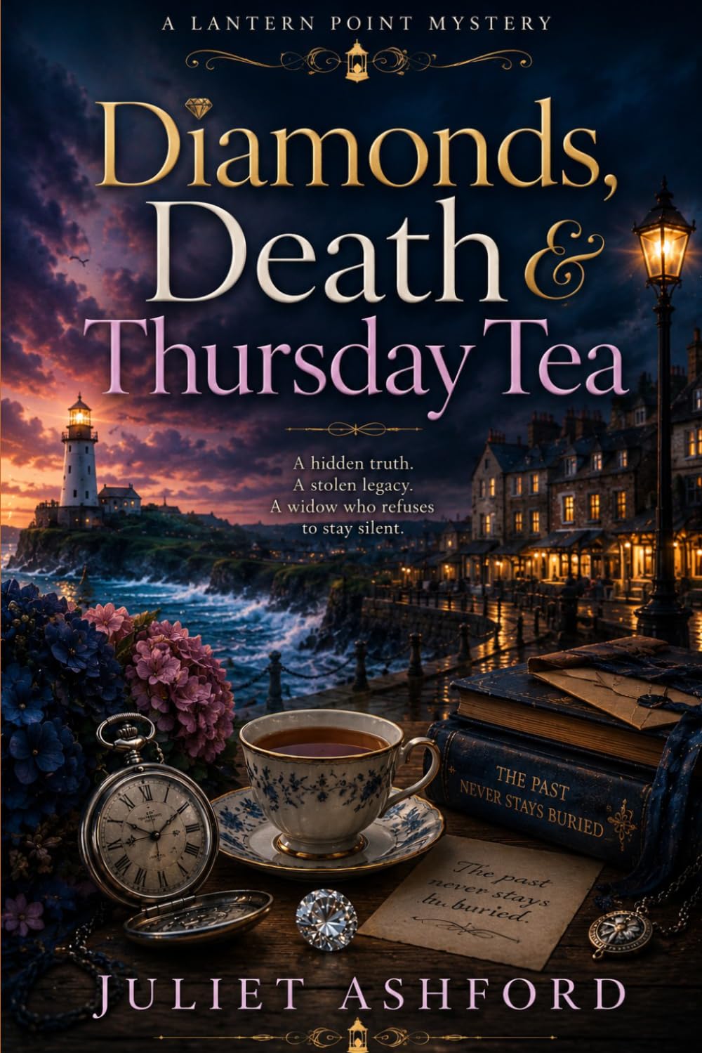 Diamonds, Death & Thursday Tea: A Cozy Mystery Crime Thriller Featuring Missing Diamonds, Hidden Smuggling Secrets, and a Retired Detective Circle (The Lantern Point Murder Circle)