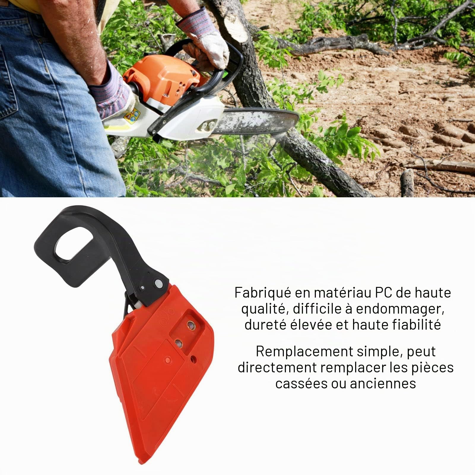Ejoyous Tronçonneuse de Frein d'embrayage, Palan à Chaîne, Ensemble de Chaîne de Frein à Chaîne, Couvercle de Poignée de Pignon d'embrayage de Frein, Couvercle de Pignon d'embrayage,