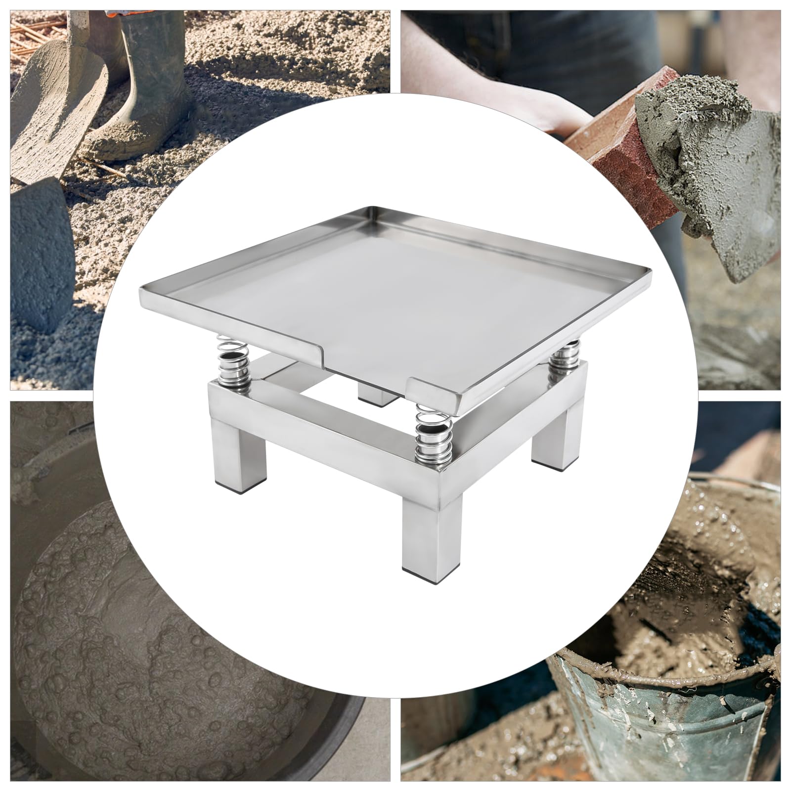 Concrete Vibrating Table 3600 RPM, Electric Vibrating Platform, Stainless Steel Concrete Tools Vibrazione Frequency, Ampiezza 1-2 mm, Capacità di carico 10 kg per Concretes Compaction Air Bubble