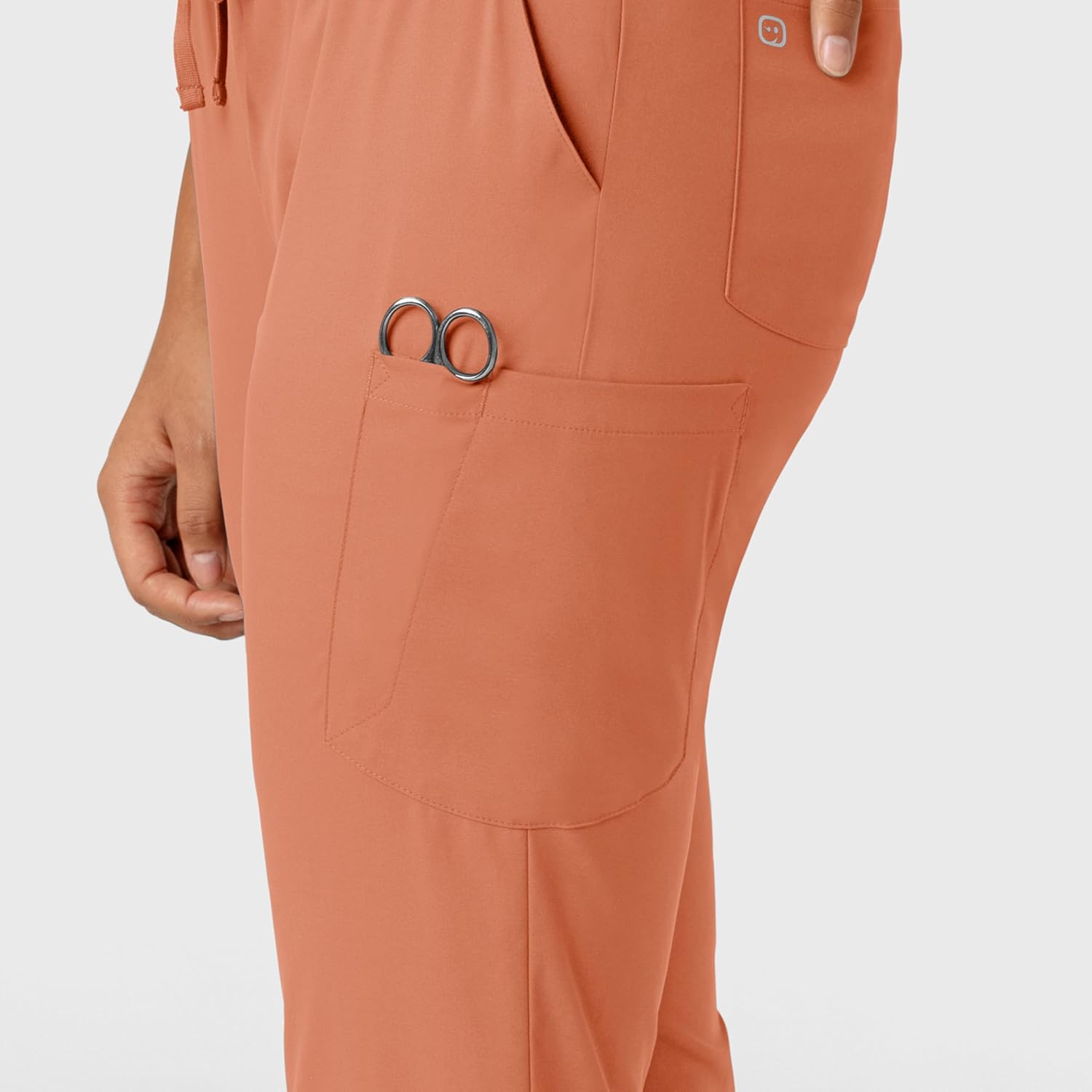 Wink Scrubs for Women, Boundless, Joggers Pants with Drawstring and 6 Pockets, Terracotta, L - Image 9