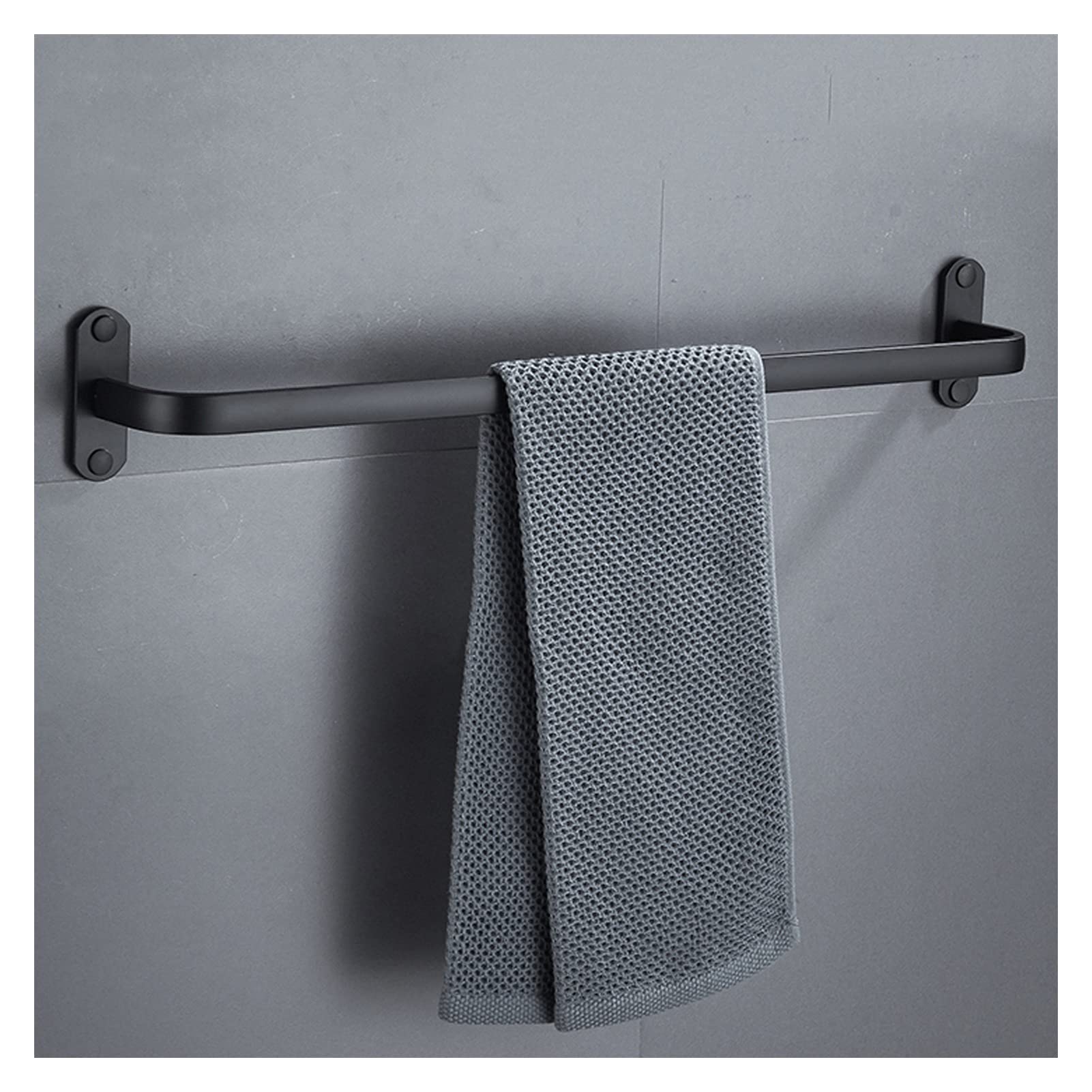 Étagère de salle de bain pour optimiser les petits espaces avec porte-serviettes noir