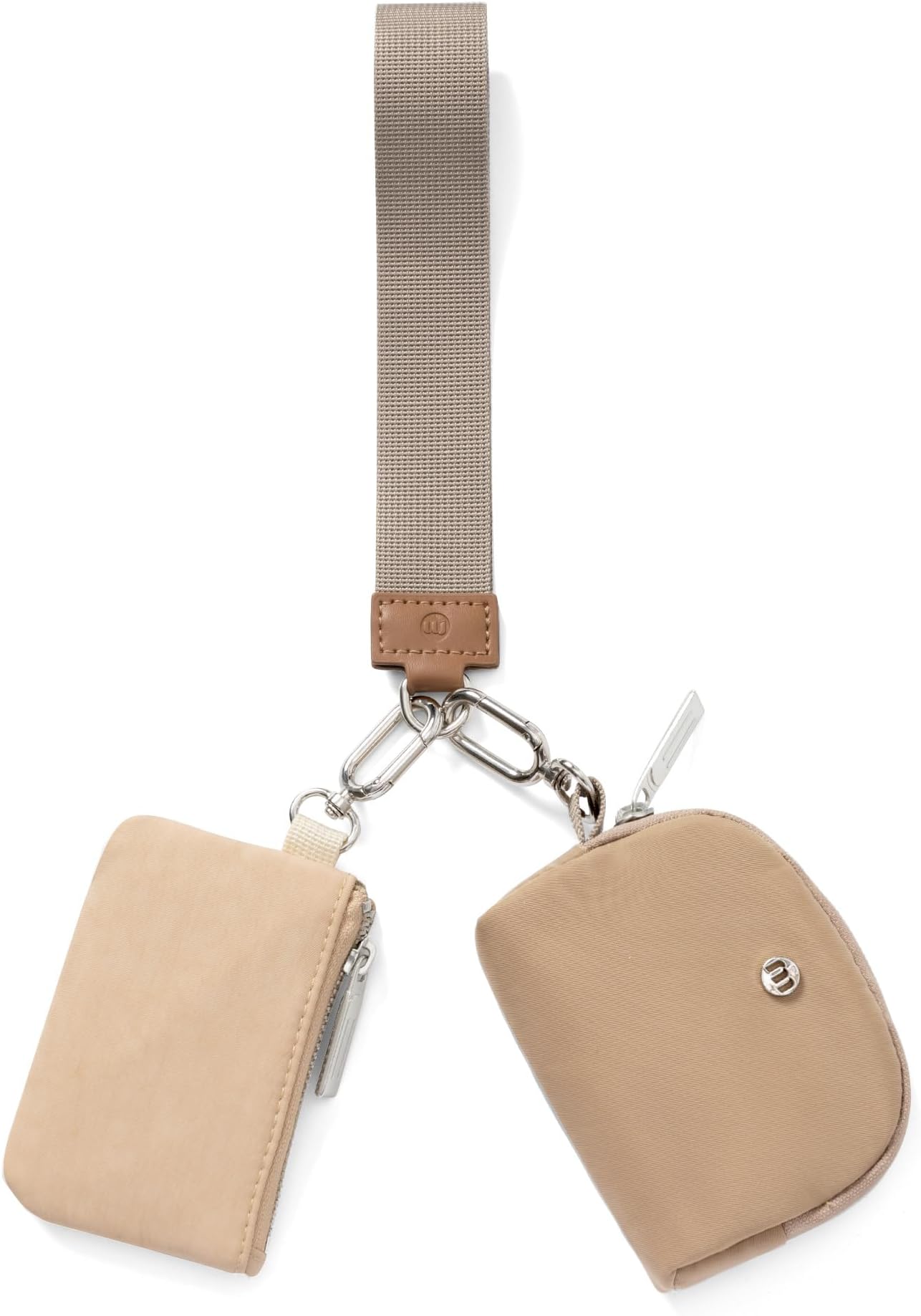 Mini Zip Around Wristlet Wallets for Women -KeyChain Wallet with Detachable Dual Pouch Wristlet -Key Chain Coin Purse Small Wallets