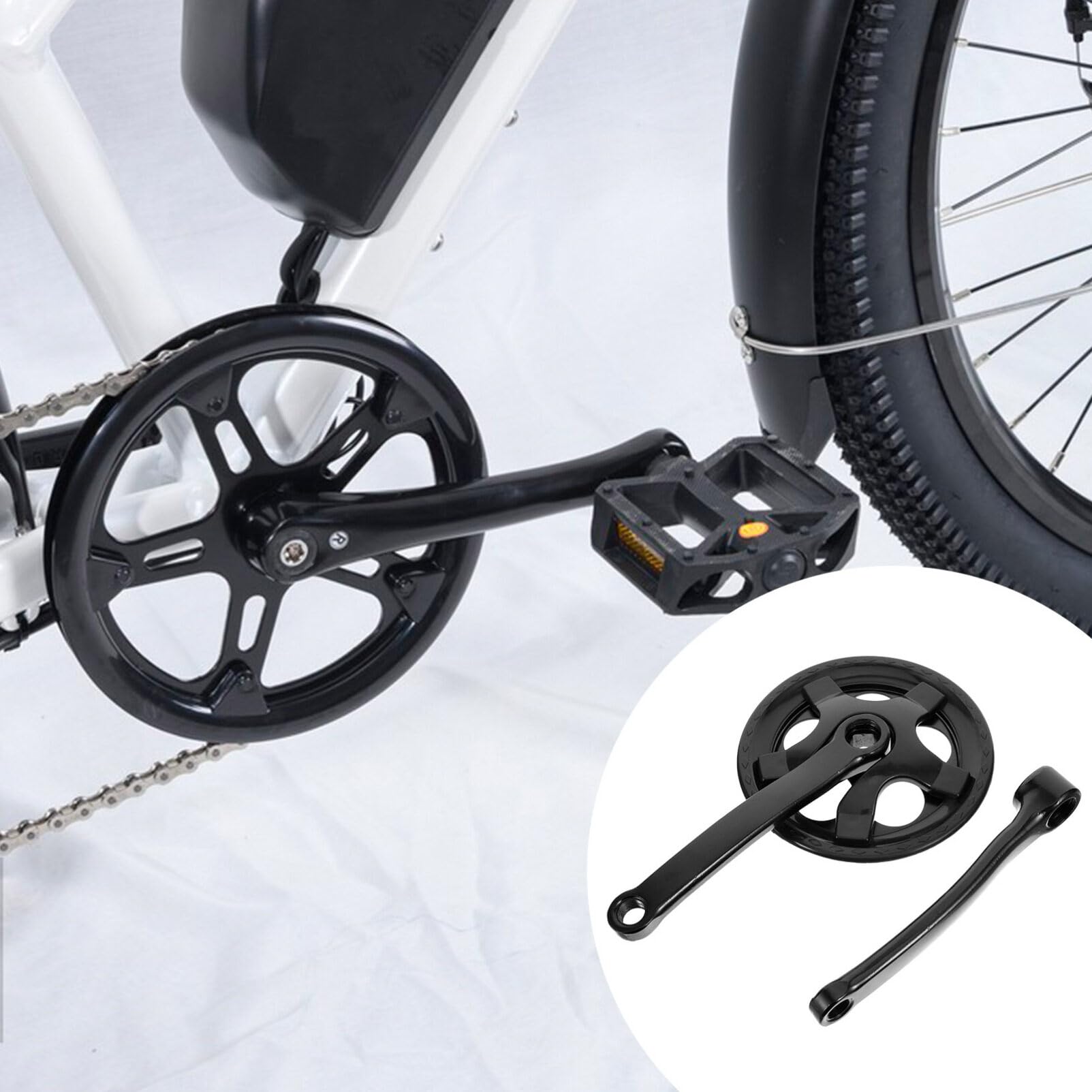 INOOMP Pedivella per Bicicletta Guarnitura Parte Ricambio per Bici Braccio Sinistro della Pedivella in Realizzata in e Plastica qualità Adatta per Mountain Bike Singola