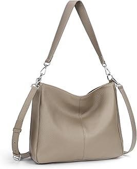 Genuine Leather Hobo Bags Purses for Women, Women's Shoulder bag Handbags Crossbody Bag with 2 Shoulder Straps