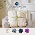 Fleece Weighted Blanket 15lbs for Adults, Dual Sided Warm Fuzzy Plush Heavy Blanket for Queen Size Bed, Bubble Faux Fur Sherpa Fleece Weighted Blankets for Sleep and Calming, 60"x80", Cream White