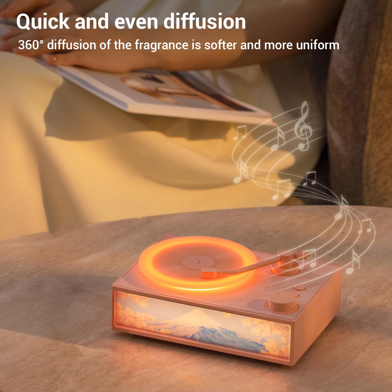 Lampada da Comodino retrò con Altoparlante Bluetooth e Luce Ambientale, Supporta Schede di Memoria da 32 GB per il Relax e il Sonno a casa. (Rosa)